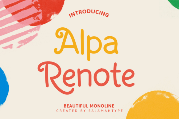 Alpa Renote: A Handwritten Font for Editorial Magic