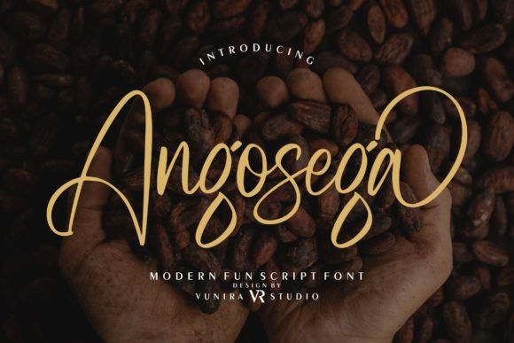 Angosega: A Magical Script Font