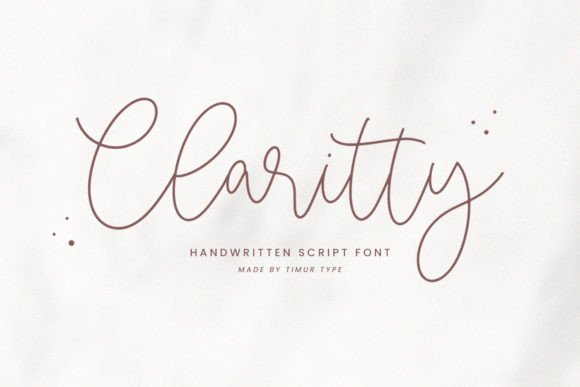 Claritty: A Sweet Handwritten Font