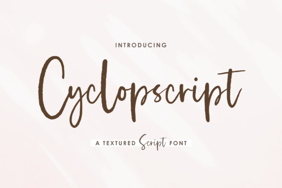 Cyclopscript: A Bold Script Font