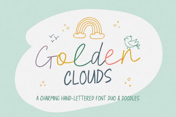 Golden Clouds Font: Playful & Memorable
