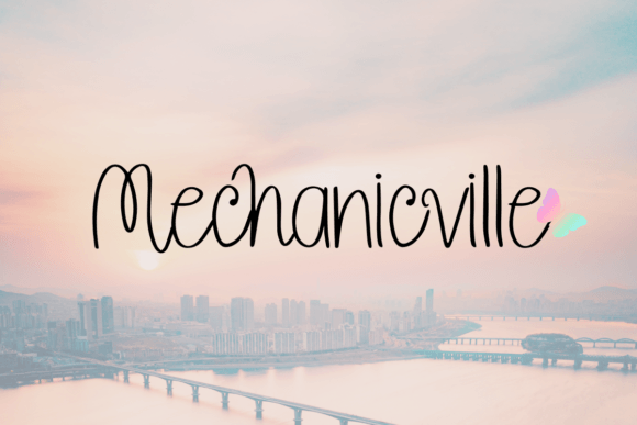 Mechanicville: A Quirky Handwriting Font