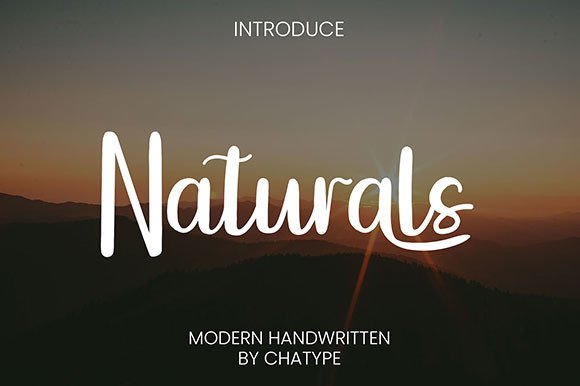 Naturals: A Natural Handwritten Font