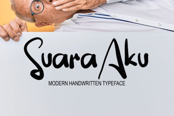 Suara Aku: A Handwritten Font for Creative Projects